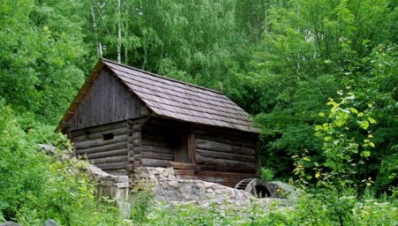 мисливський будиночок в лісі