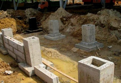 монтаж стаканного фундаменту