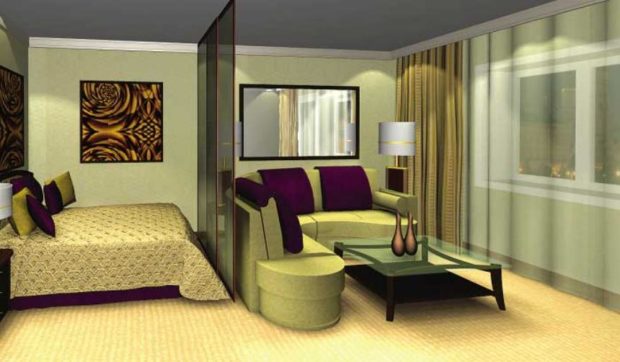 Зонування однокімнатної квартири: 9 способів + фото