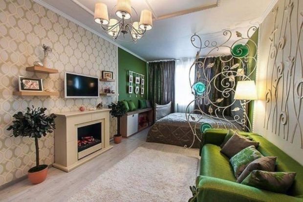 Зонування однокімнатної квартири: 9 способів + фото