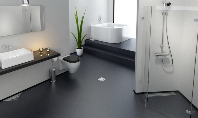 Як зробити наливна підлога у ванній?