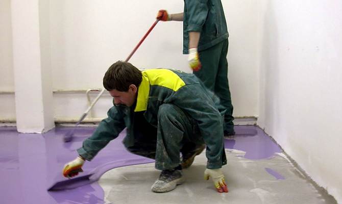 Як зробити наливна підлога у ванній?