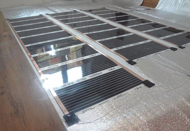 Тепла підлога у ванній кімнаті