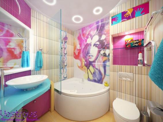 Ванна кімната в стилі поп-арт
